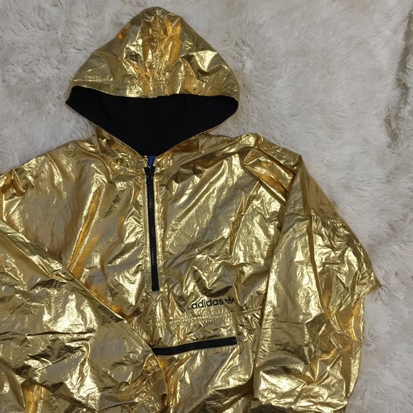 gold foil adidas hoodie